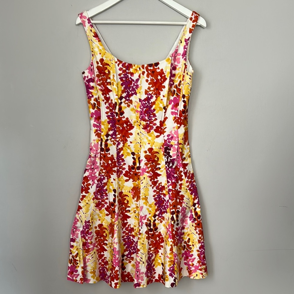 Jones Wear Colorful Cotton Blend Dress Floral Sleeveless Dress - Multicolor 6